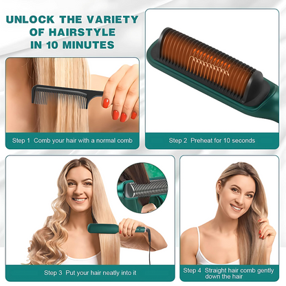 Electric Hair Straightener Comb Less Damage to Hair