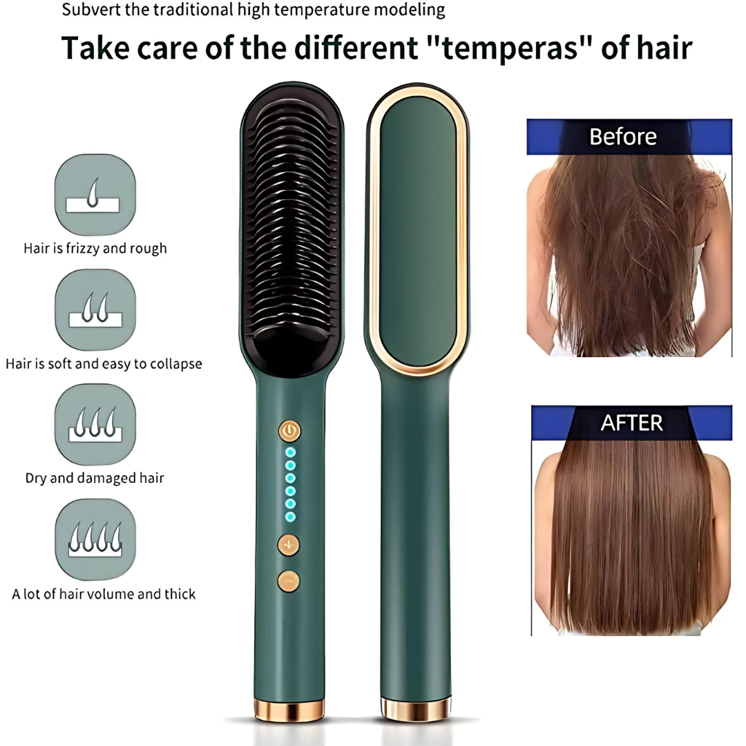 Electric Hair Straightener Comb Less Damage to Hair