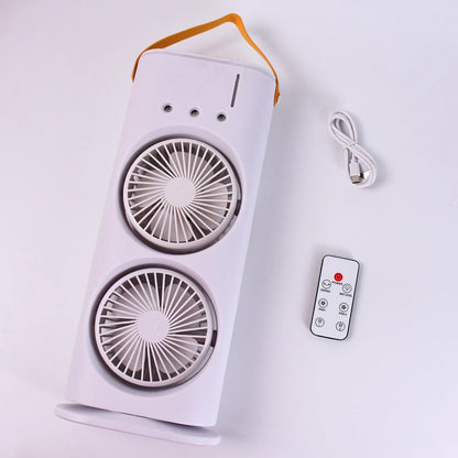 Portable Mini AC USB charging with 7 color LED lights with 3 wind speed Double fan